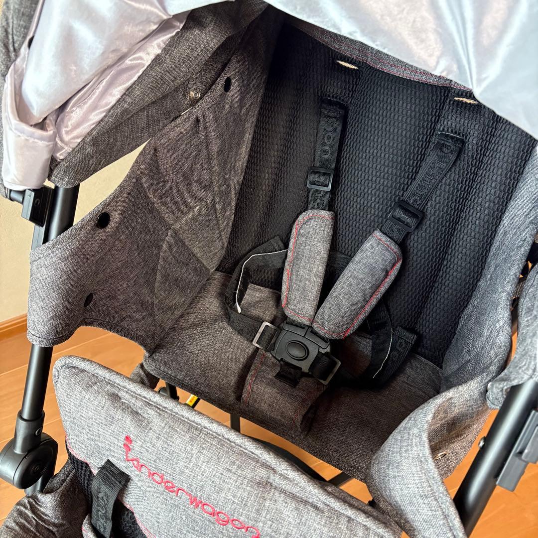 【2023年3月製造】キンダーワゴン DUOシティHOP 2人乗りベビーカー