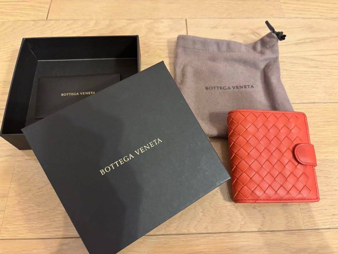 【渡辺亨 　Bottega Veneta 】二つ折り財布 オレンジ