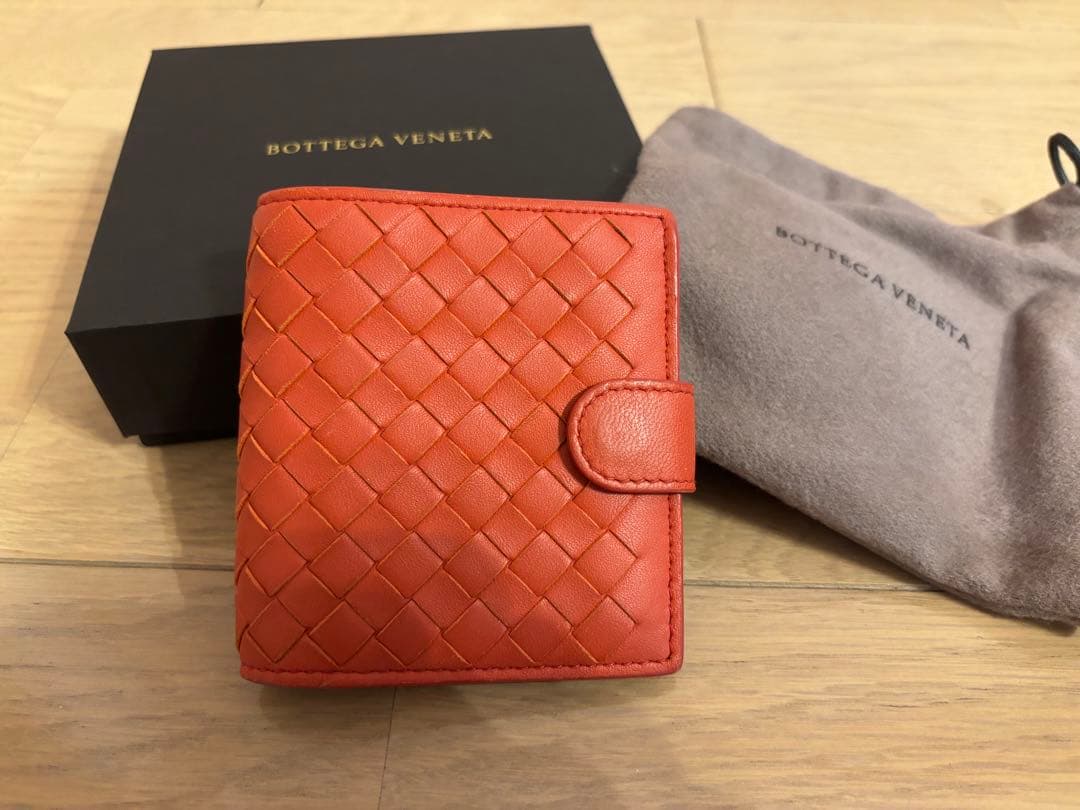 【渡辺亨 　Bottega Veneta 】二つ折り財布 オレンジ