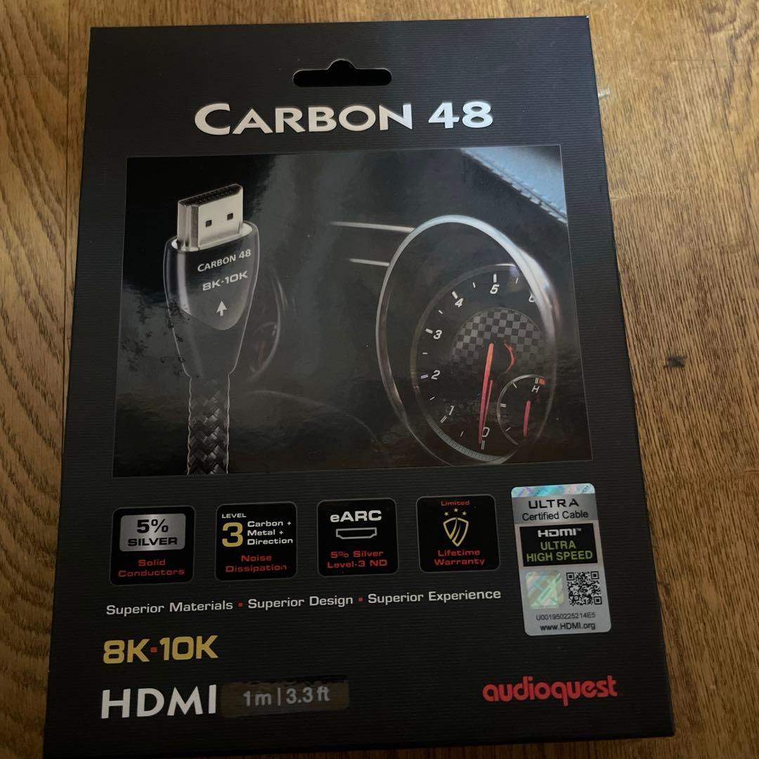 オーディオクエスト Carbon48HDMIケーブル1m中古美品　PS5などに