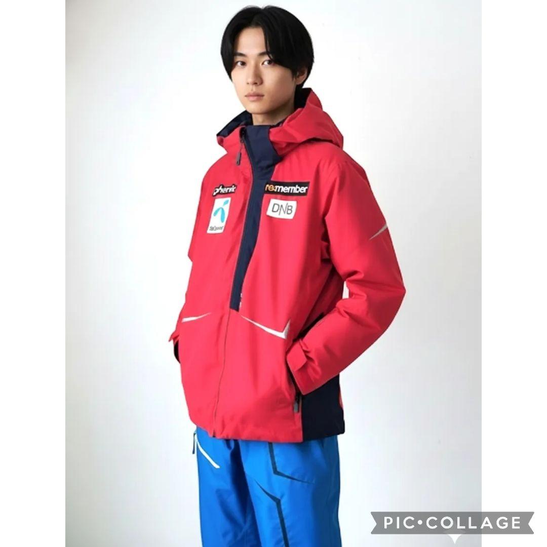 美品☆phenix アルペンモデル　スキーウェア 男の子 160 赤青　上下