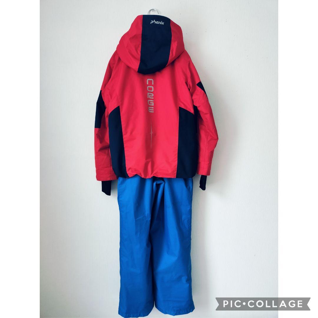 美品☆phenix アルペンモデル　スキーウェア 男の子 160 赤青　上下