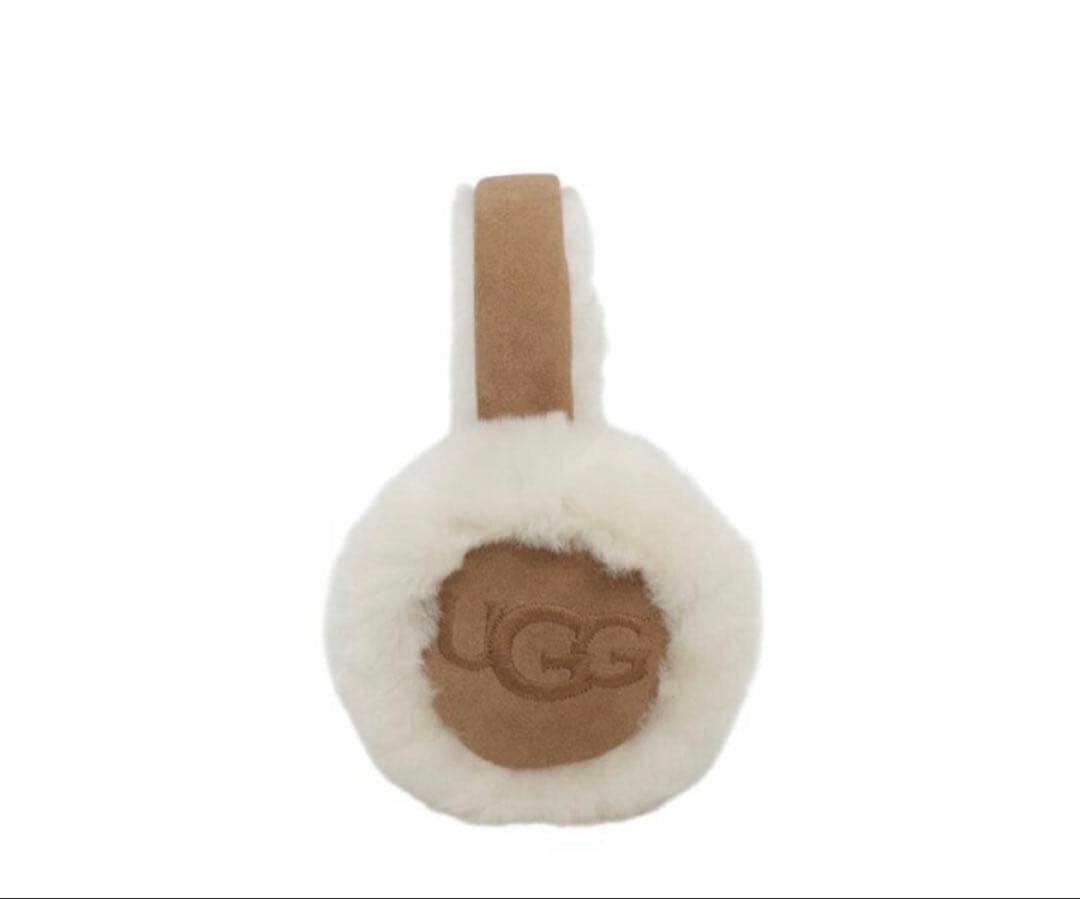 美品✨1度のみ着用　UGG フェイクファー 耳あて ベージュ　チェスナット