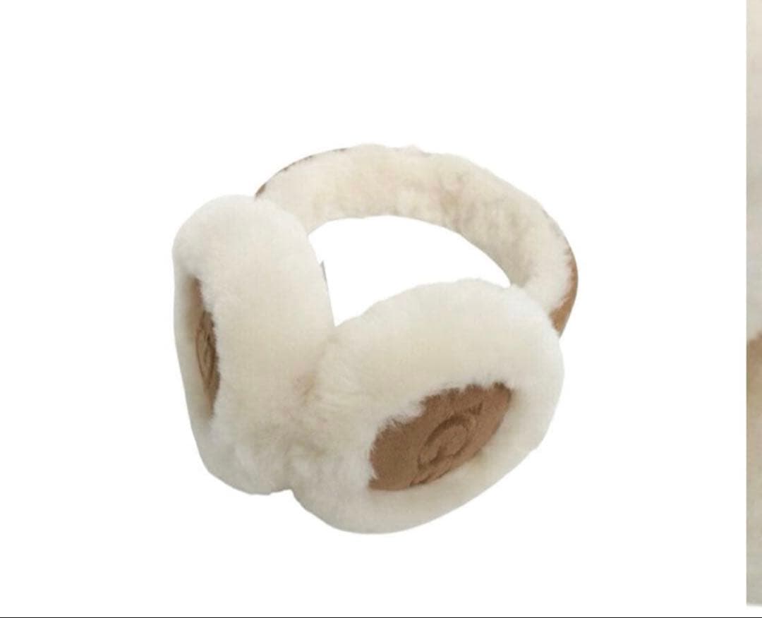 美品✨1度のみ着用　UGG フェイクファー 耳あて ベージュ　チェスナット