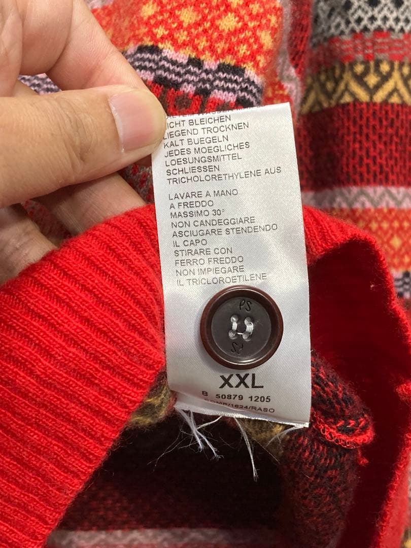 【希少XXL/カシミヤ混】PS Paul Smith カーディガン イタリア製