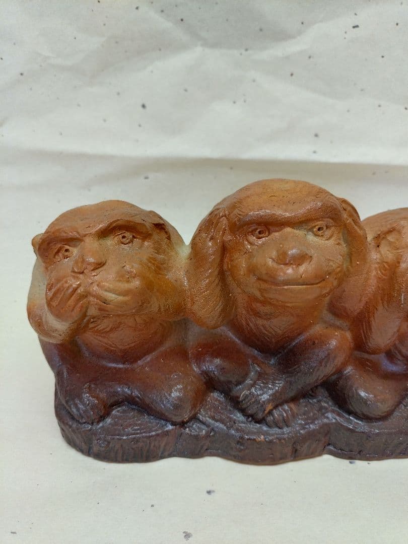 70.備前焼干支の猿