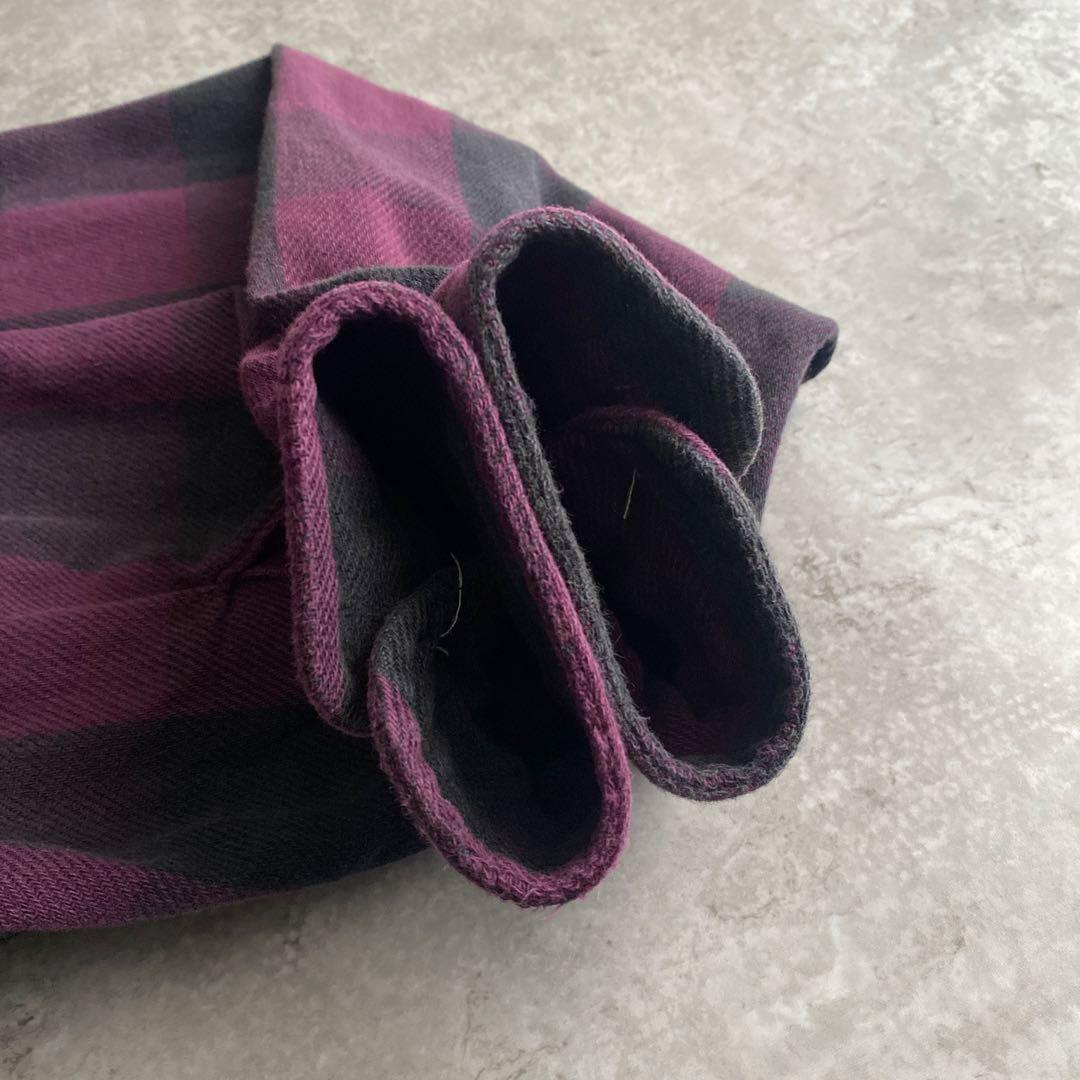 ド渋 好配色 チェック 70s 80s DEERSKIN ネルシャツ USA製