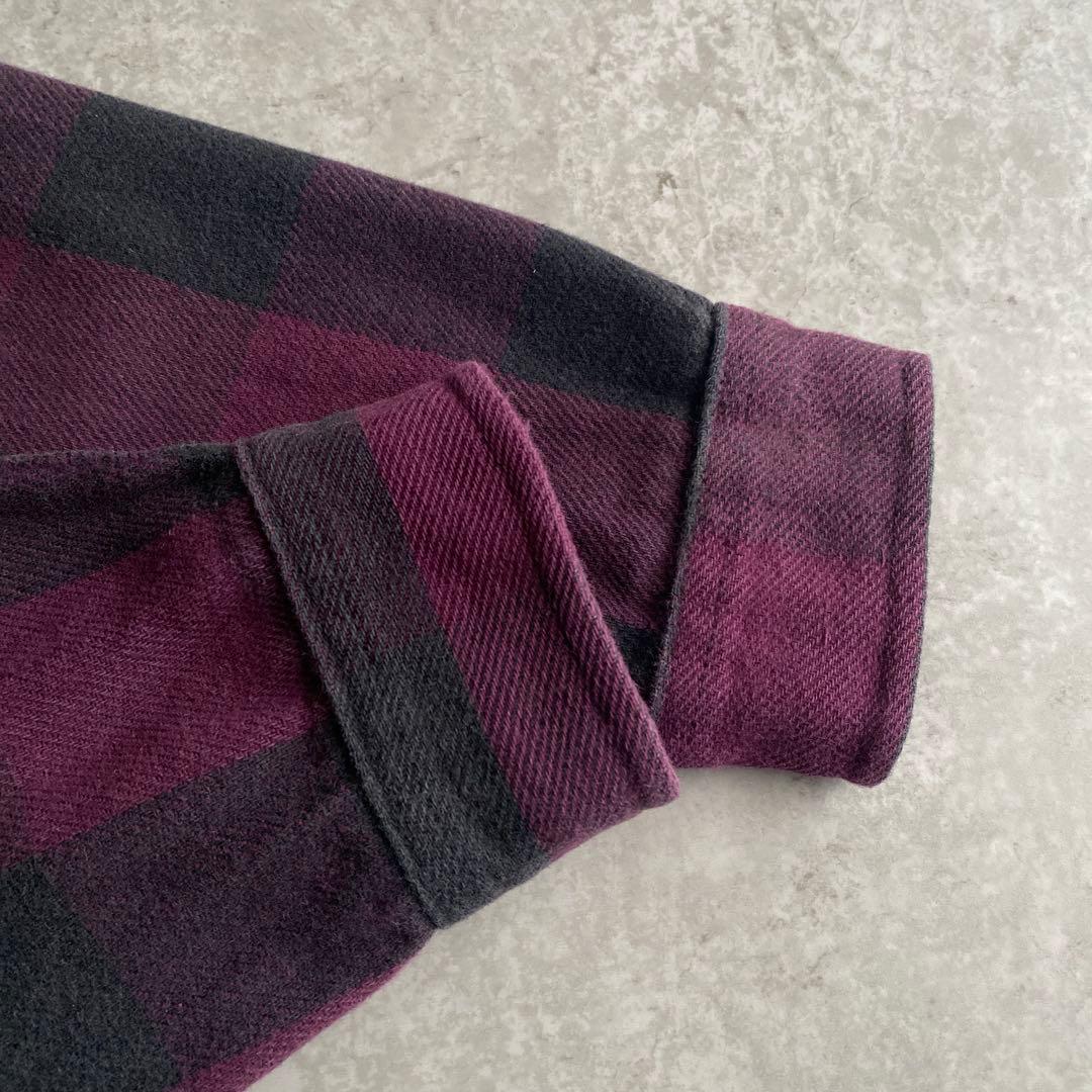 ド渋 好配色 チェック 70s 80s DEERSKIN ネルシャツ USA製