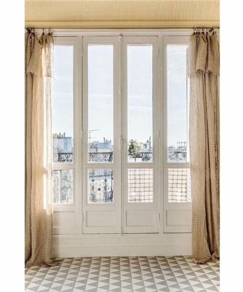 Beatrice LAVAL リネンカーテン・ハルマッタン・イエロー45 新品