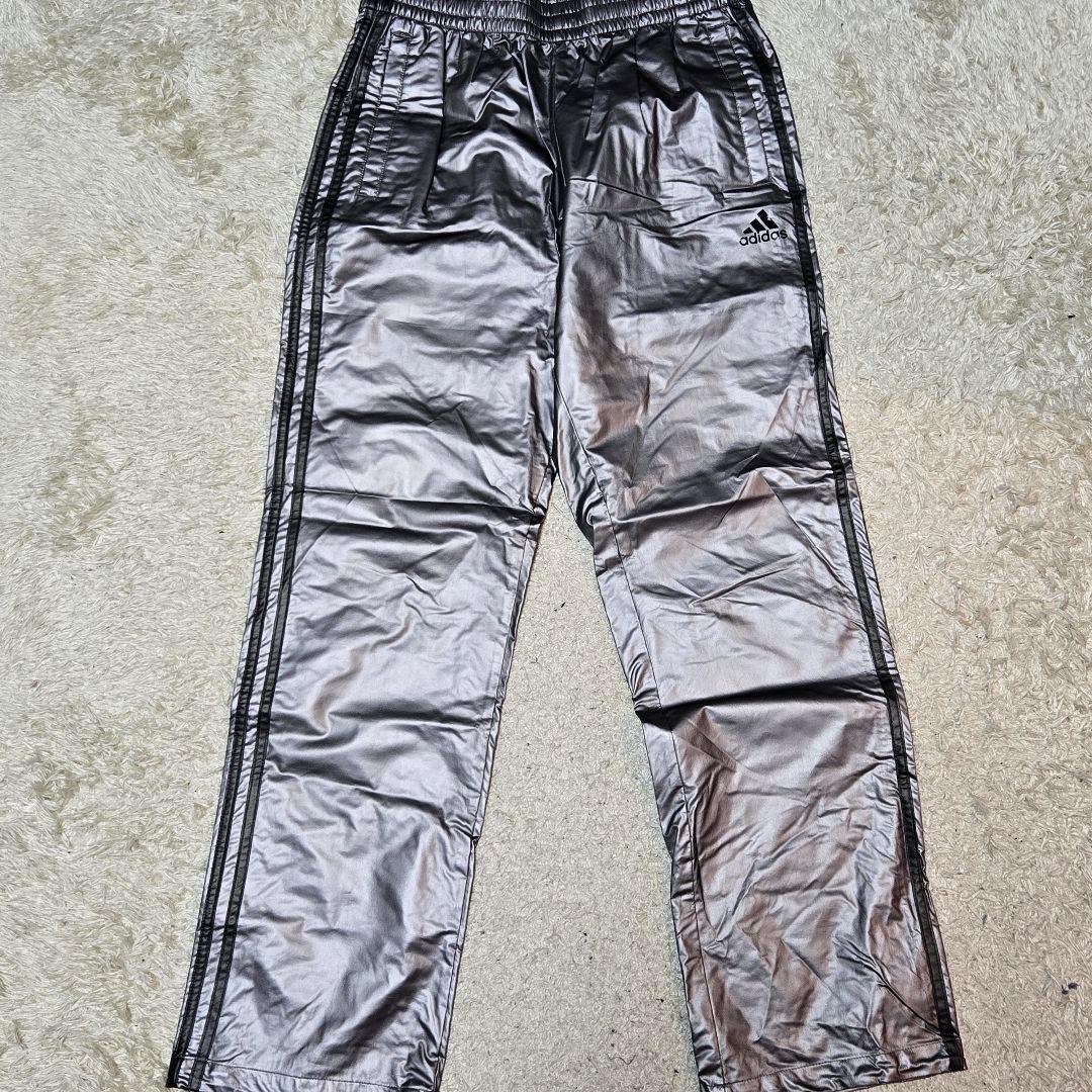 希少色　アディダス　ジャージ セットアップ ロゴ シルバー JD2006 L