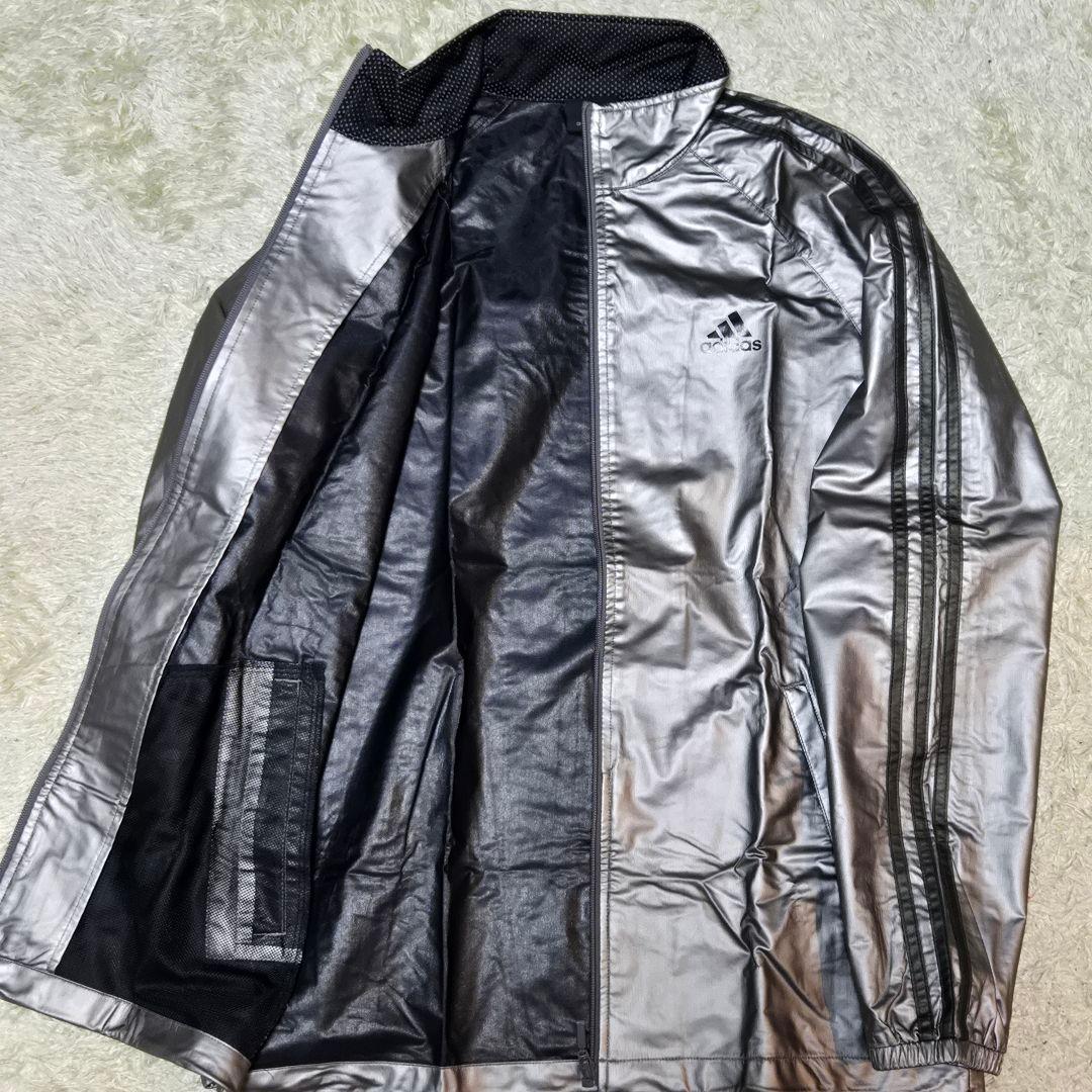 希少色　アディダス　ジャージ セットアップ ロゴ シルバー JD2006 L