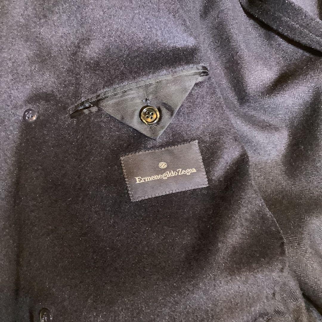 エルメネジルドゼニア　プレタポルテ　ダークネイビー　ハーフコート　５２サイズ