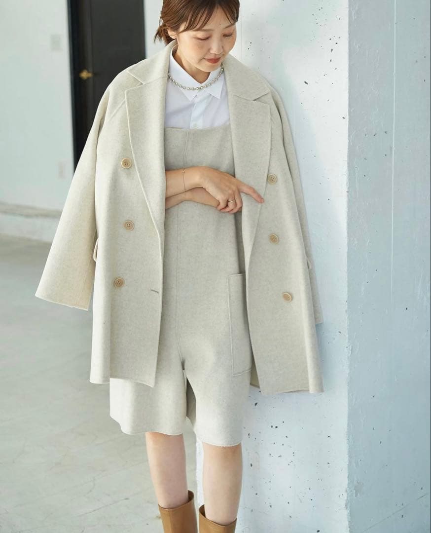 【Plage】 ハミルトンダブルミディコート ベージュ38