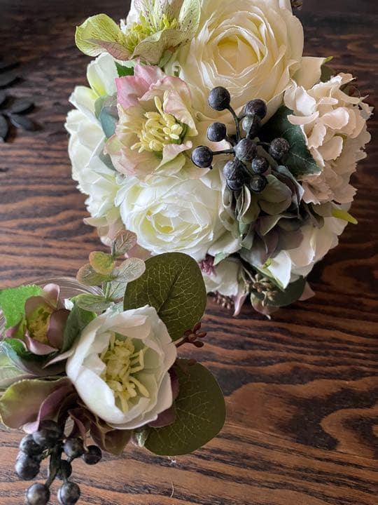 SALE！ナチュラルクラッチ　ウェディングブーケセット