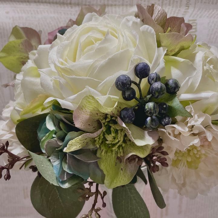 SALE！ナチュラルクラッチ　ウェディングブーケセット