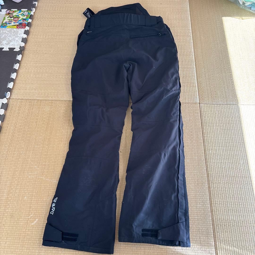 スキーウェア上下　メンズ 黒/黄 フード付き