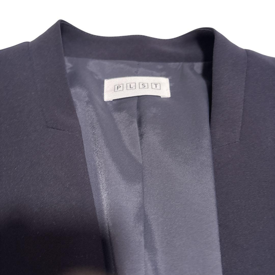 P I S T ノーカラージャケット パンツ セットアップ　ネイビー