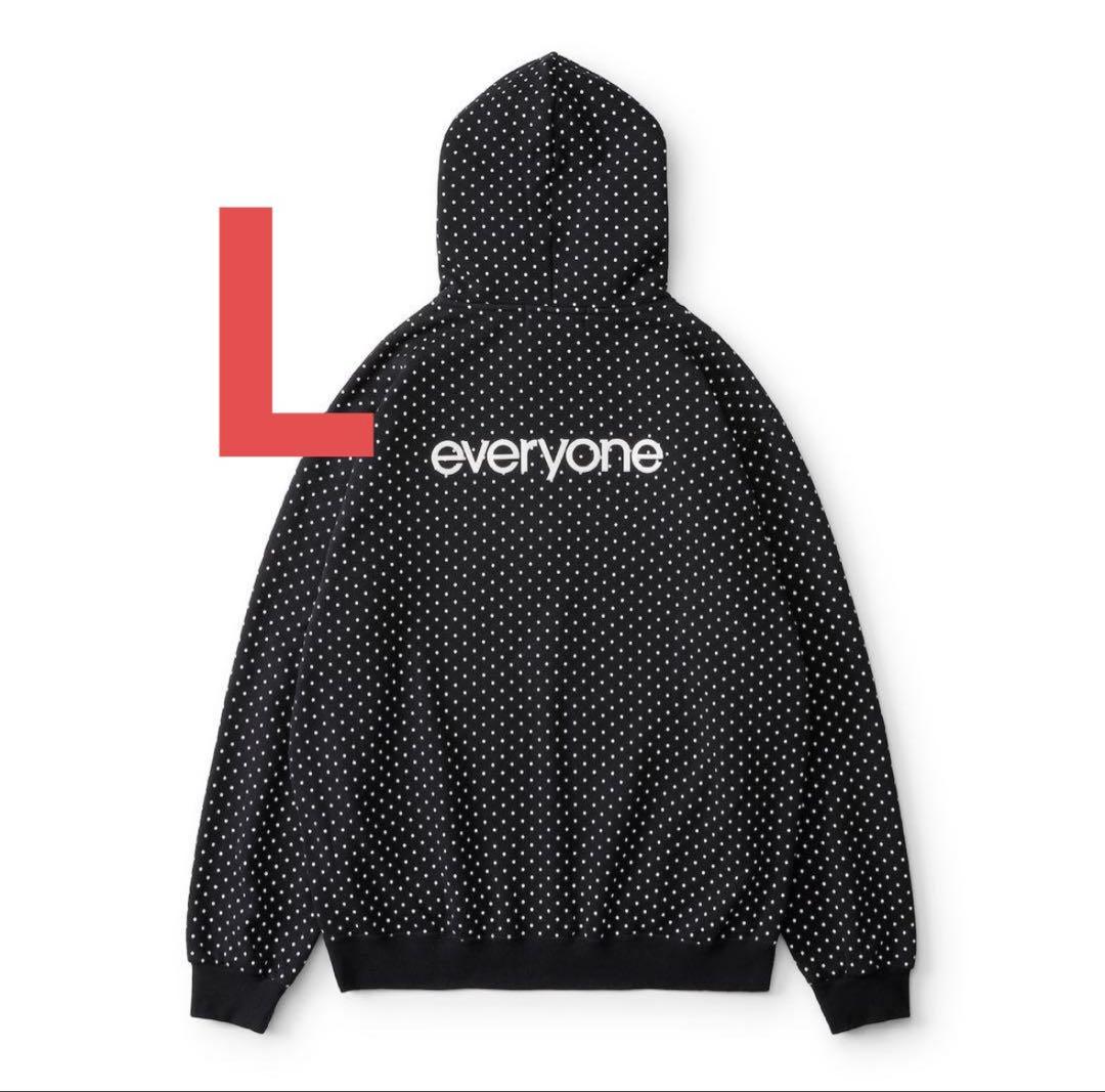 ち*こ様 everyone back logo dot zip up hoodi