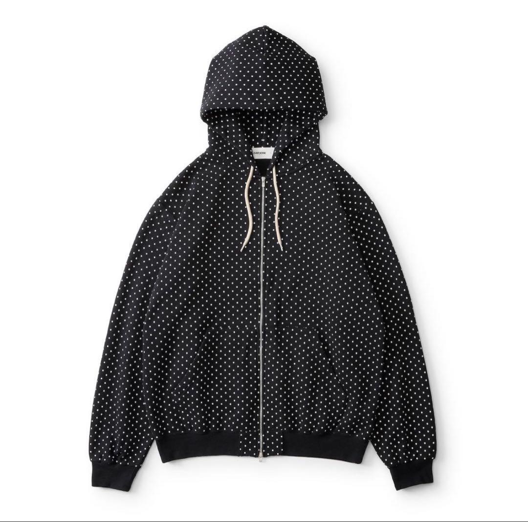 ち*こ様 everyone back logo dot zip up hoodi