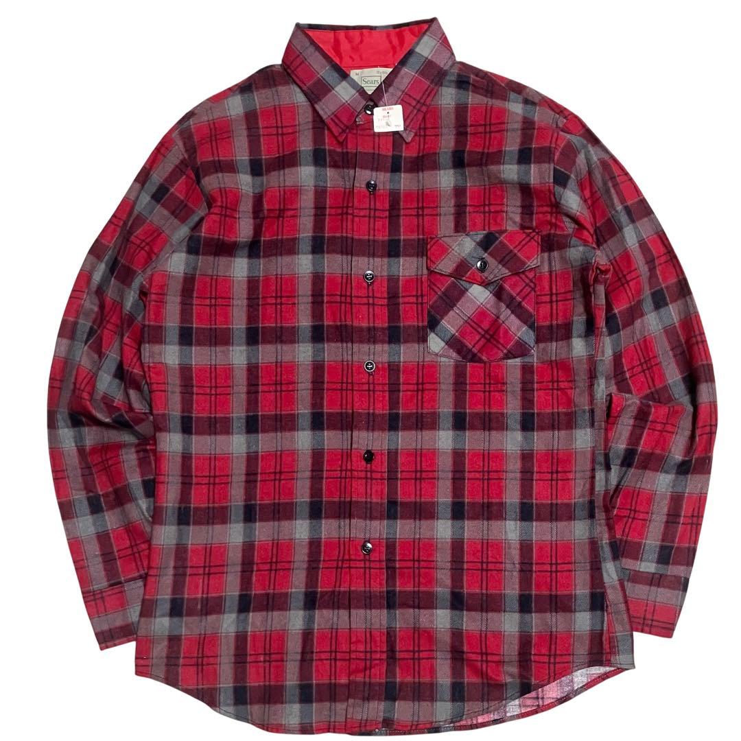 Sears 80sデッドストック プリントネルシャツ カートコバーン ニルバーナ