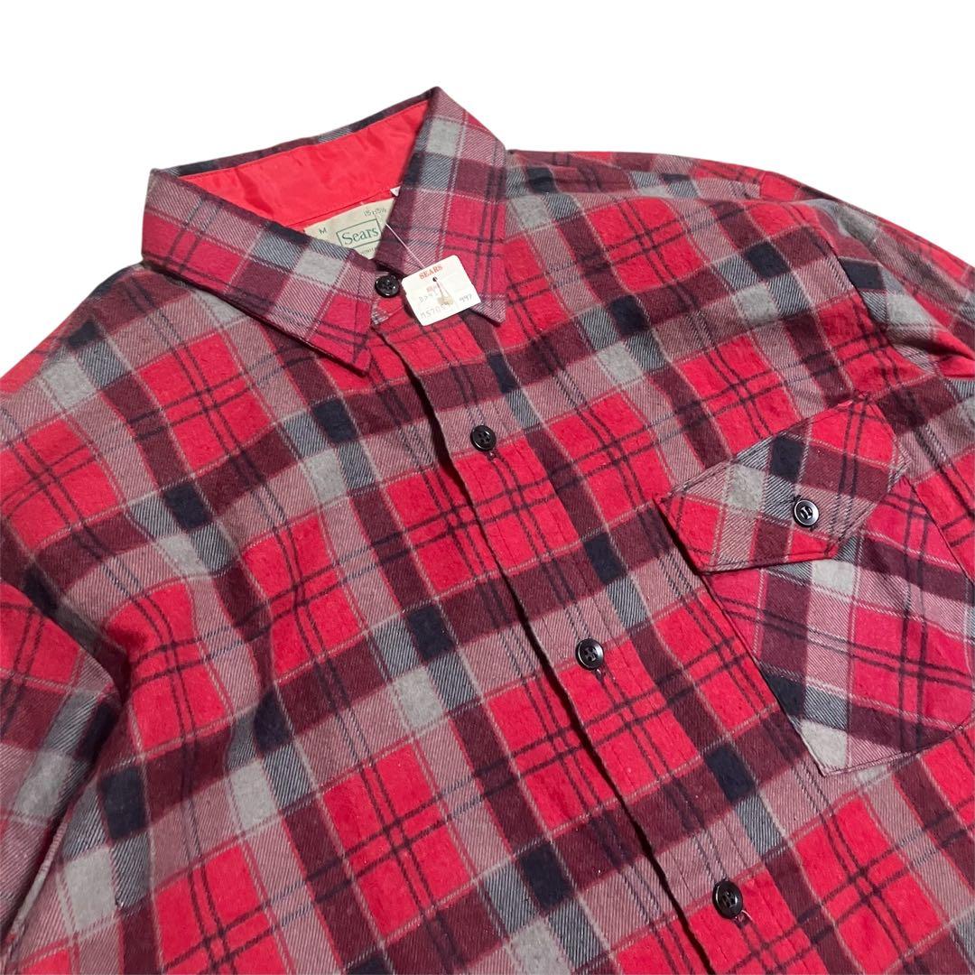 Sears 80sデッドストック プリントネルシャツ カートコバーン ニルバーナ