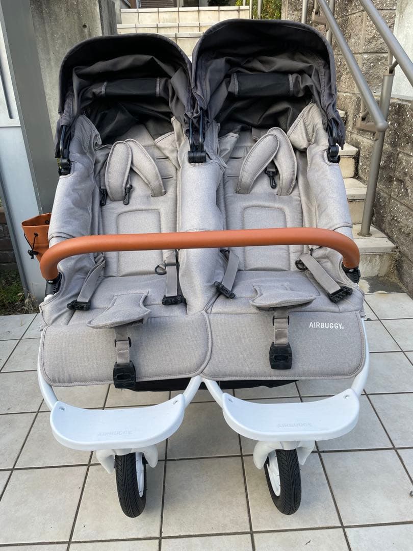 AIRBUGGY ココダブル 2人乗りベビーカー ストーン