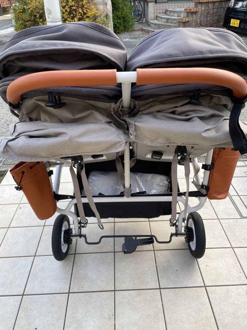 AIRBUGGY ココダブル 2人乗りベビーカー ストーン