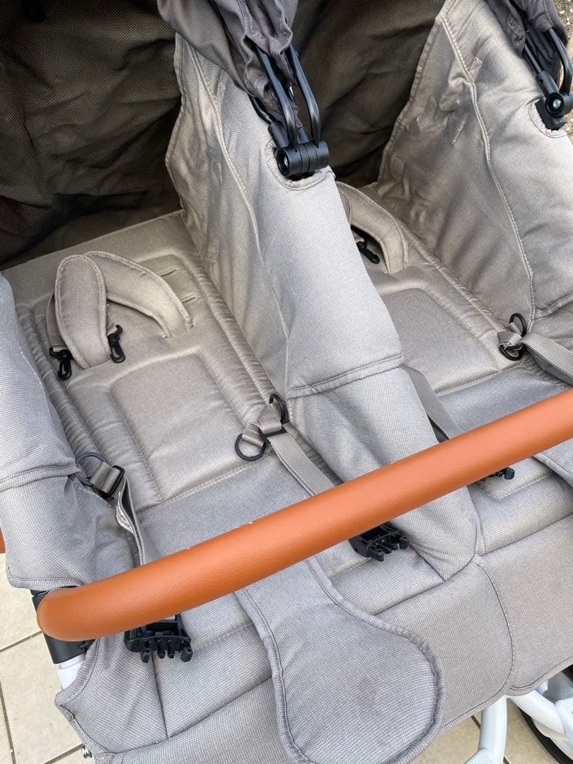 AIRBUGGY ココダブル 2人乗りベビーカー ストーン