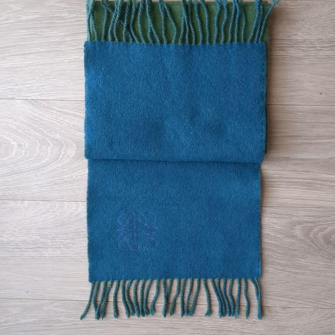 LOEWE バイカラー マフラー カシミヤ