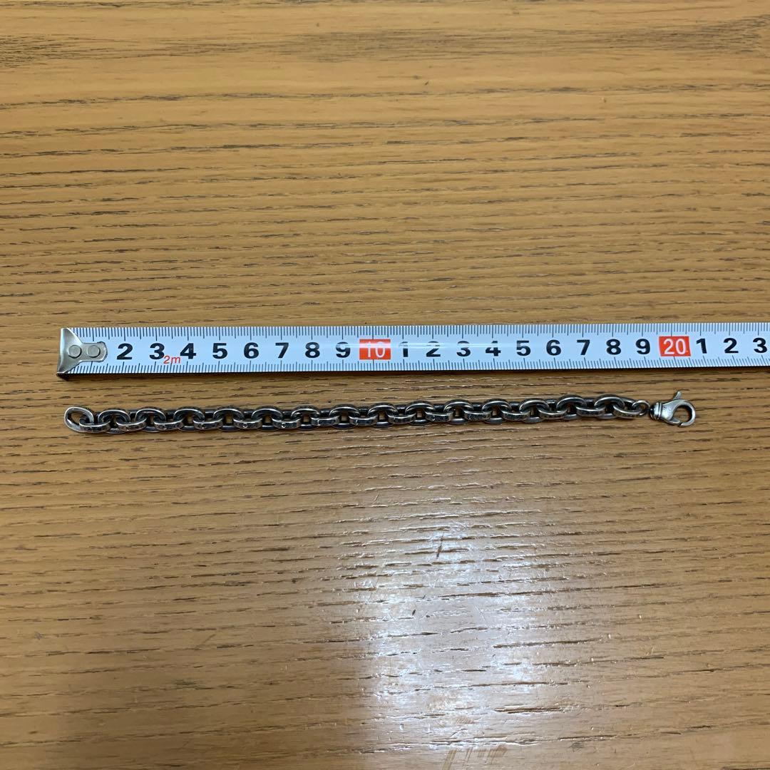 シルバーチェーンブレスレット 約20cm ラージペーパーチェーン