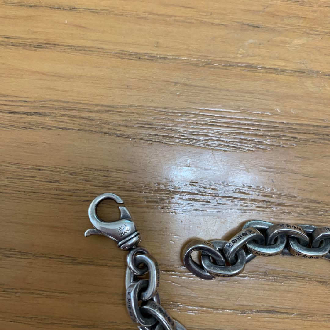 シルバーチェーンブレスレット 約20cm ラージペーパーチェーン