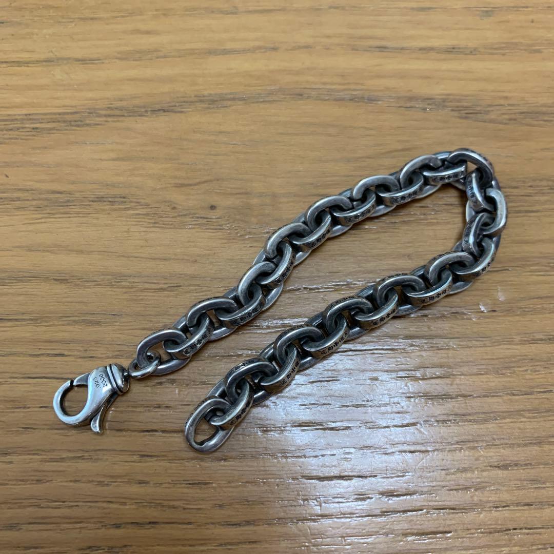 シルバーチェーンブレスレット 約20cm ラージペーパーチェーン