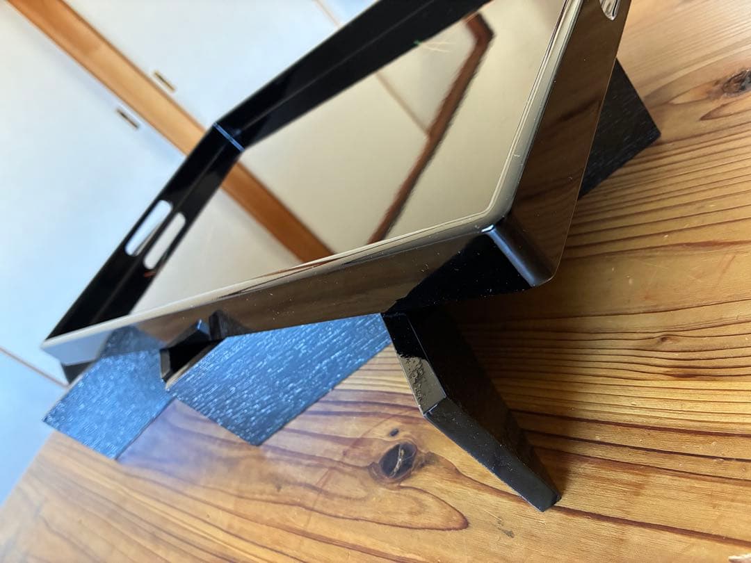 富山高岡塗/松葉漆黒　手入クロス・高台付i338