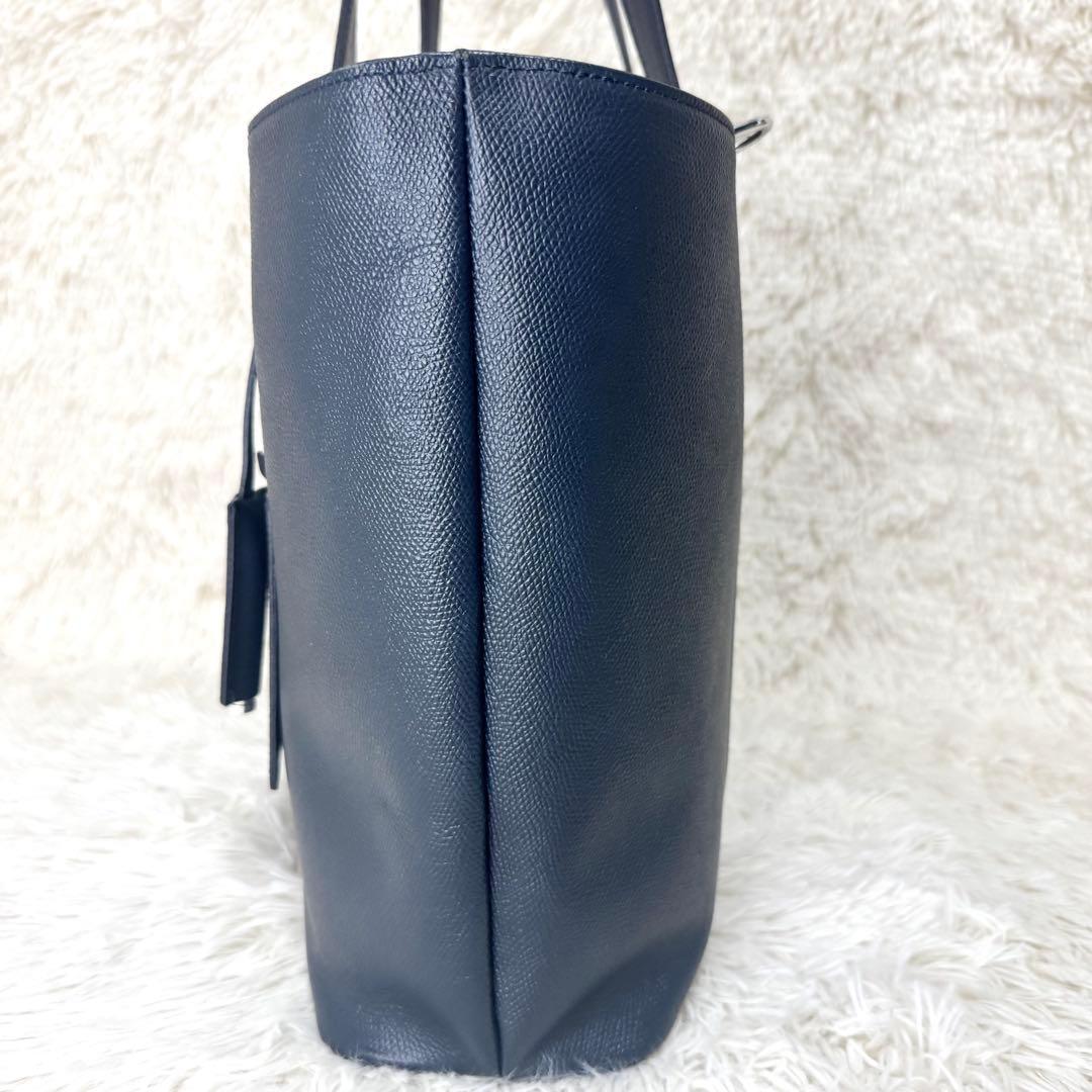 希少 ペッレモルビダ トートバッグ ビジネスバッグ レザー ネイビー