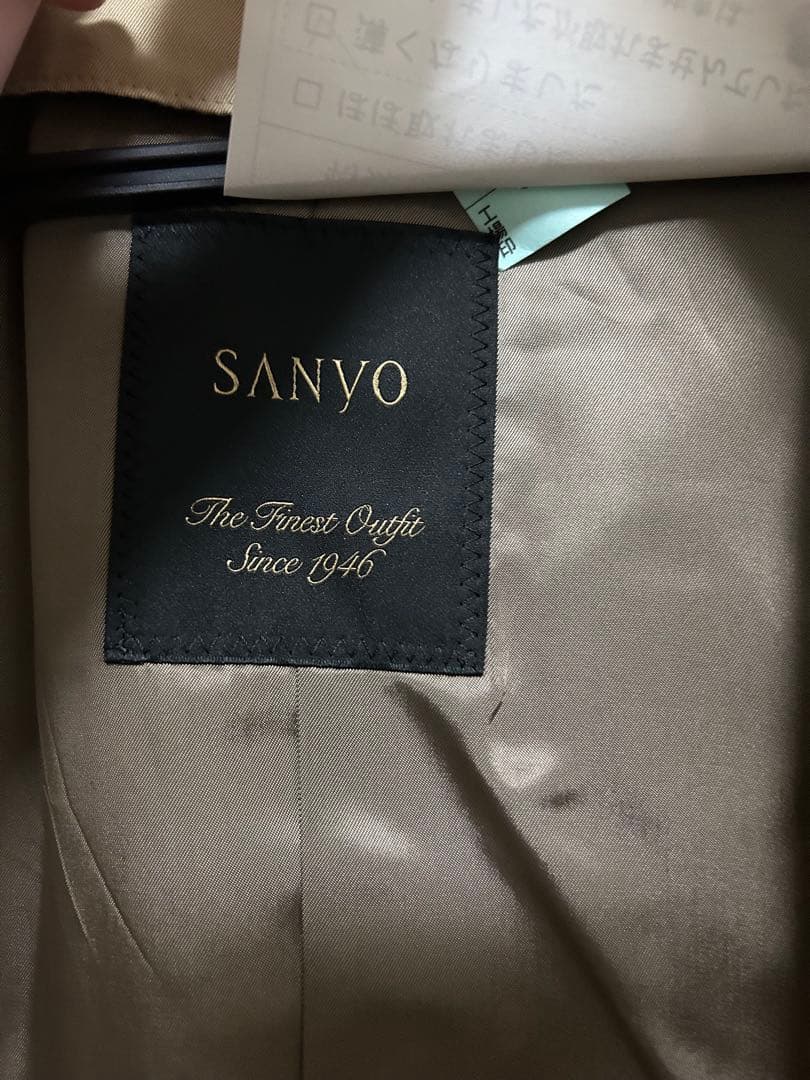 SANYO 100年　百年　トレンチ　コート　ベージュ　ライナー付き　Sサイズ