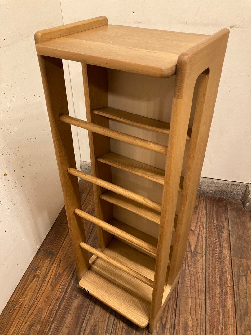 オールドカリモク オーク材 スリッパラック シューズラック 北欧モダン