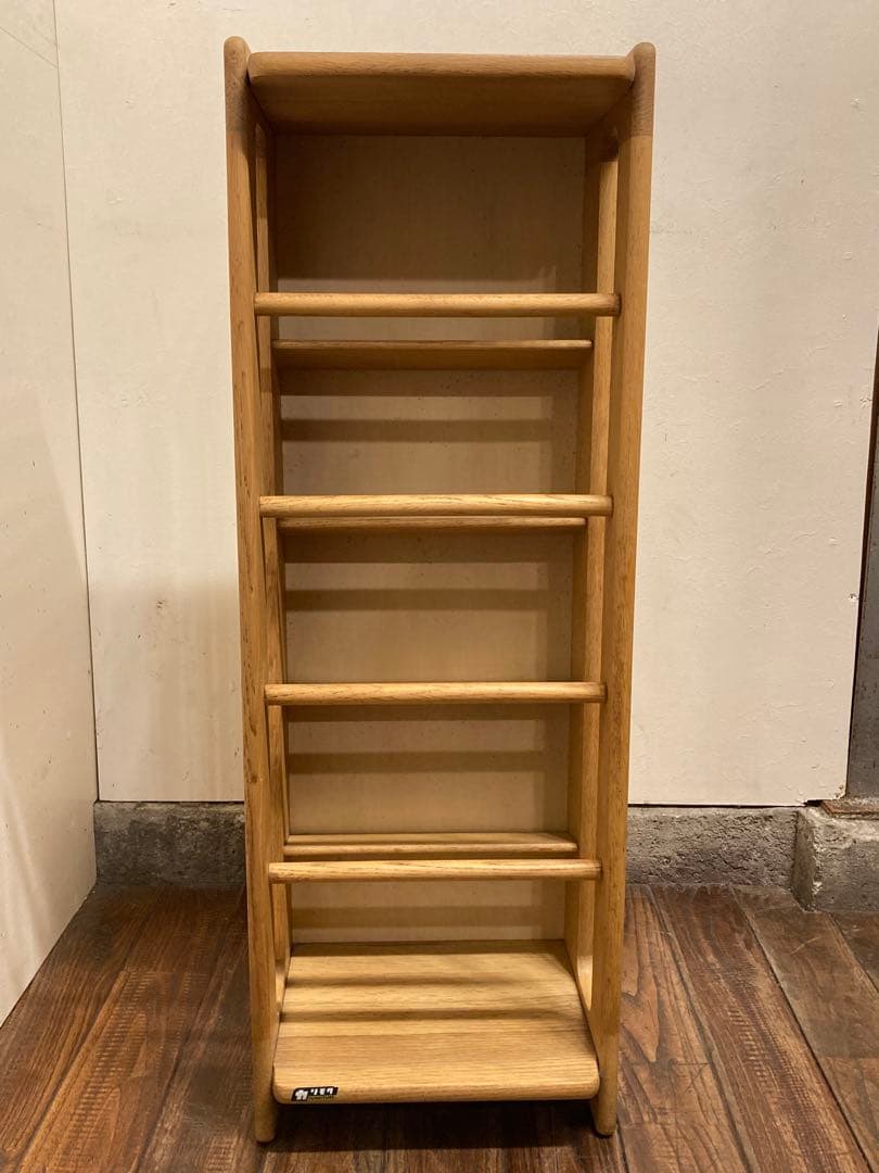 オールドカリモク オーク材 スリッパラック シューズラック 北欧モダン