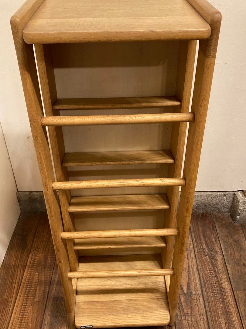 オールドカリモク オーク材 スリッパラック シューズラック 北欧モダン