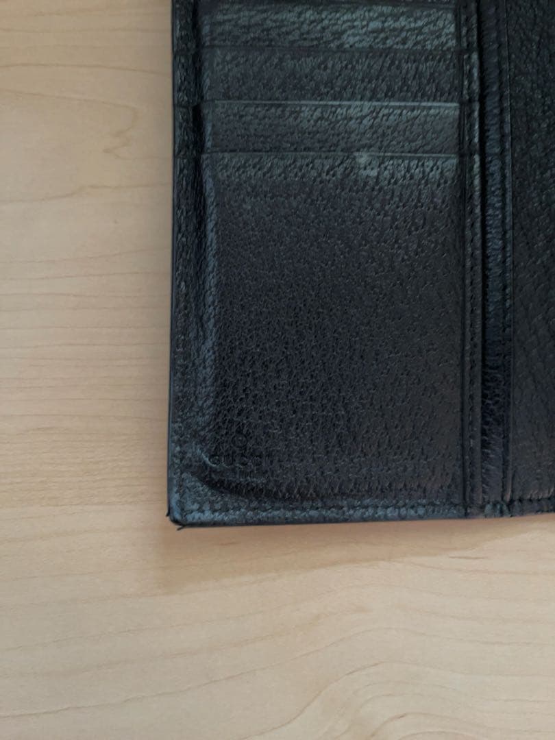 【正規品】GUCCI ブラックレザー 長財布 GGロゴ