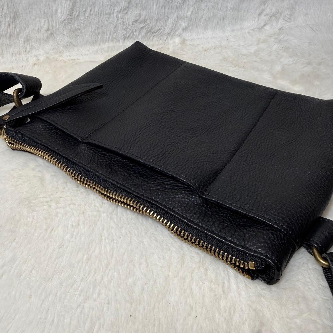 Japan Made屋　姫路レザー　ボディバッグ　ブラック　 黒　タクゾー