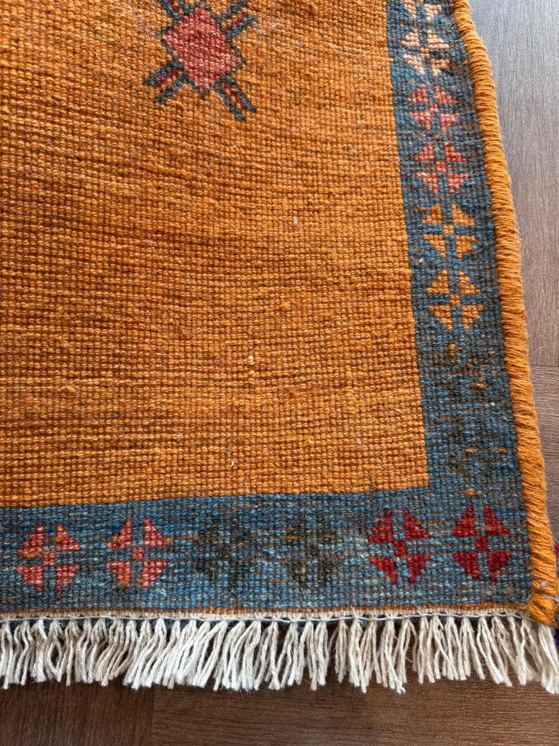 ギャッベ 88x66cm ペルシャ絨毯 手織り ギャベ 玄関マットラグ 絨毯