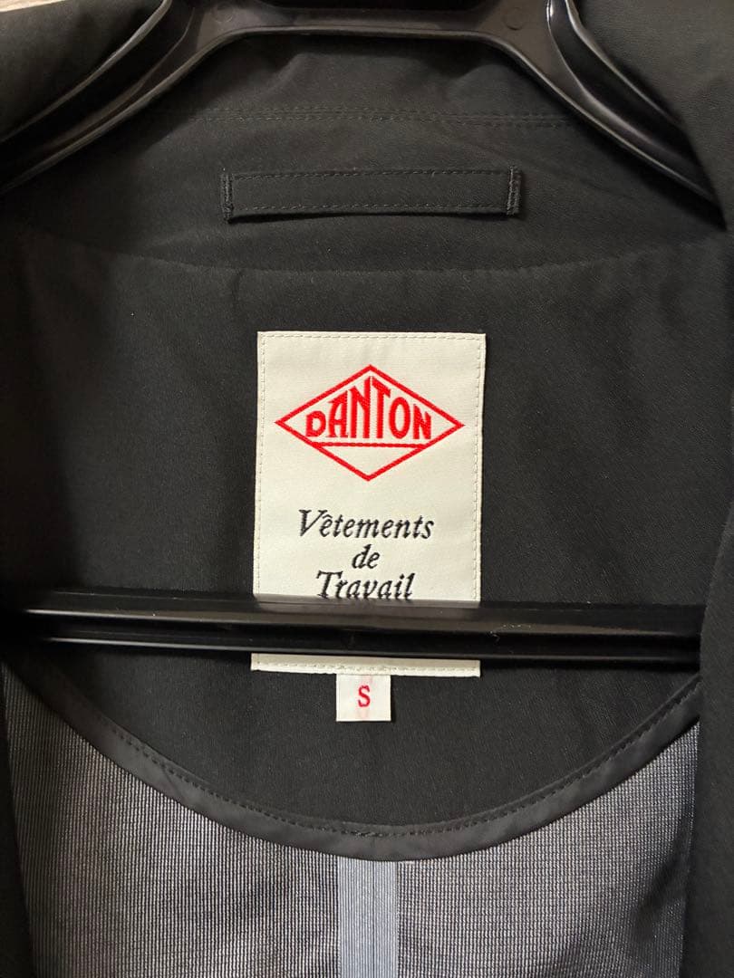 DANTON ステンカラーコート ブラック