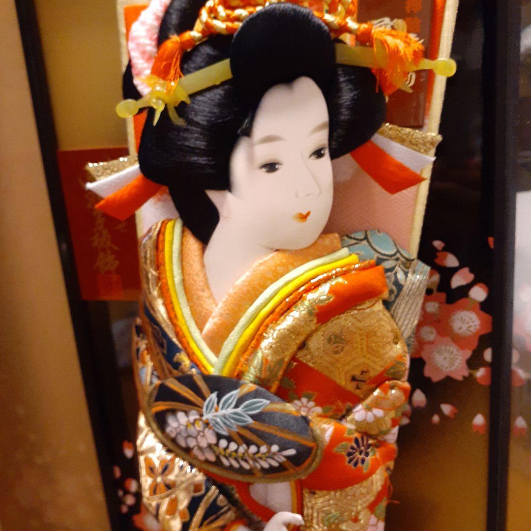 羽子板人形 ガラスケース入り 約64m