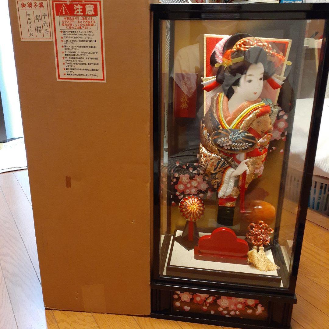 羽子板人形 ガラスケース入り 約64m