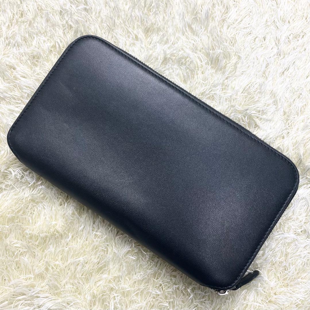 バレンシアガ 長財布 ラウンドファスナー エブリデイ レザー ブラック