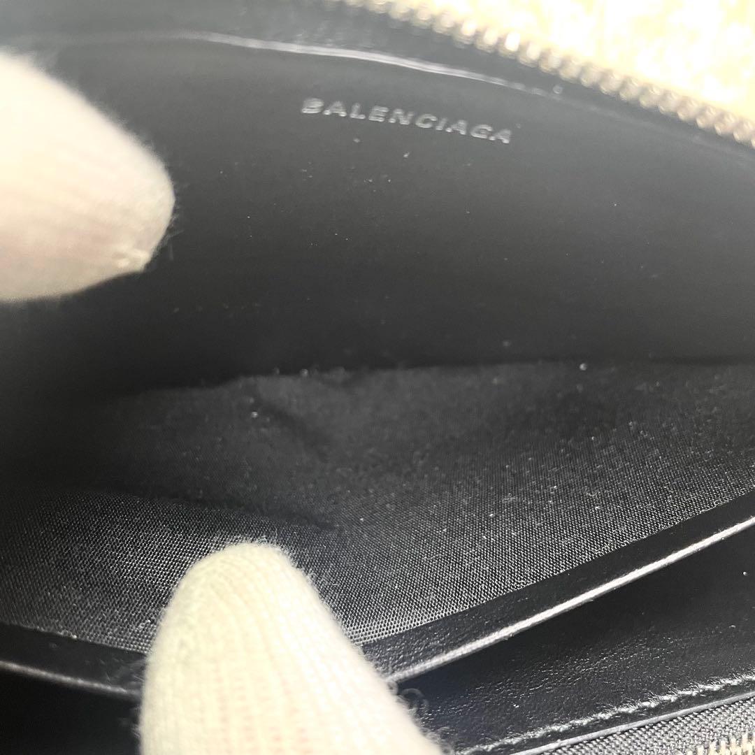 バレンシアガ 長財布 ラウンドファスナー エブリデイ レザー ブラック