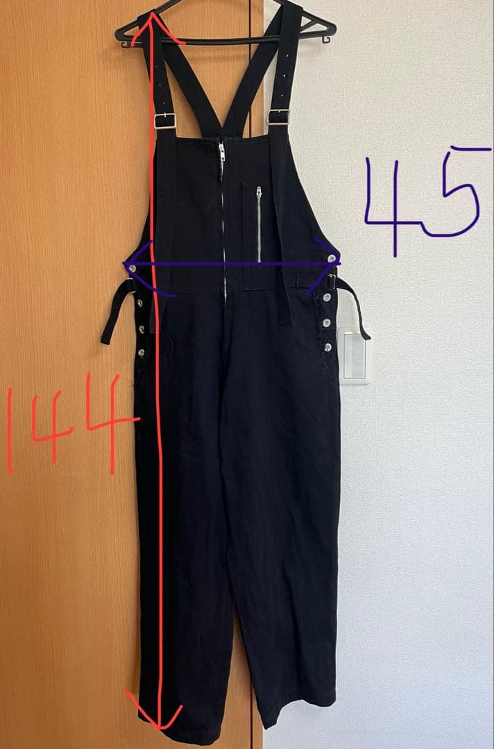 LIMI feu デニムオーバーオール(黒)