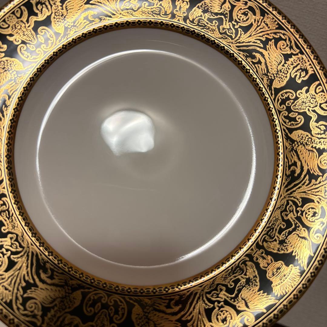 ウェッジウッド　フロレンティーン　グリーンゴールド　デザートプレート　20cm