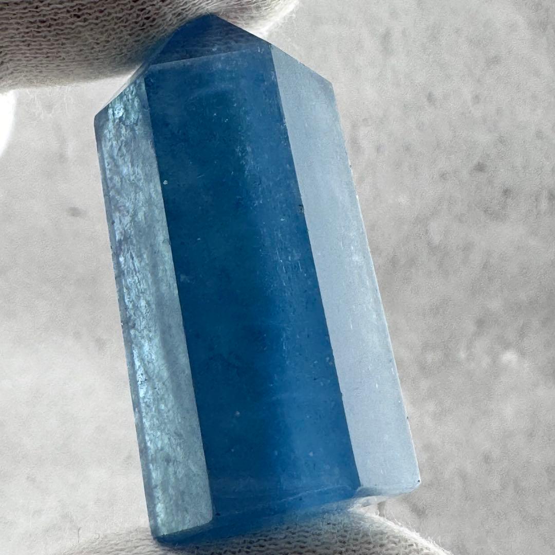 G-116アクアマリン六角ポイント　水色原石　天然石　パワーストーン