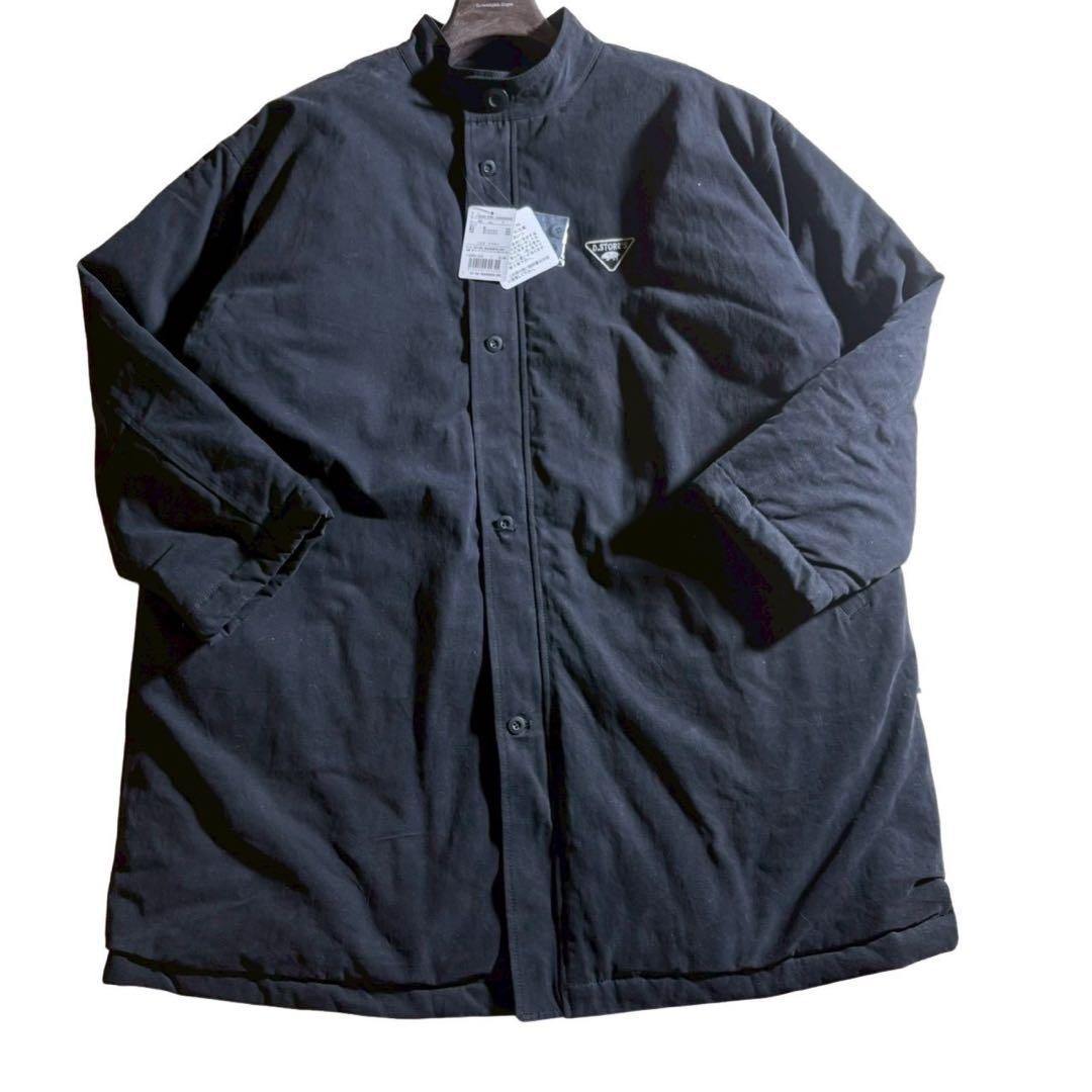 新品/タグ付き■ drug store's ステンカラーコート　紺　キルティング